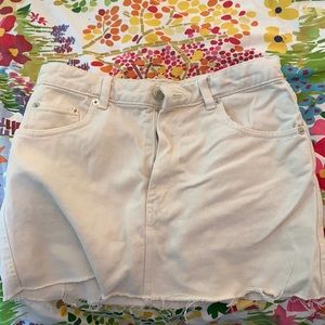 Zara tan mini denim skirt